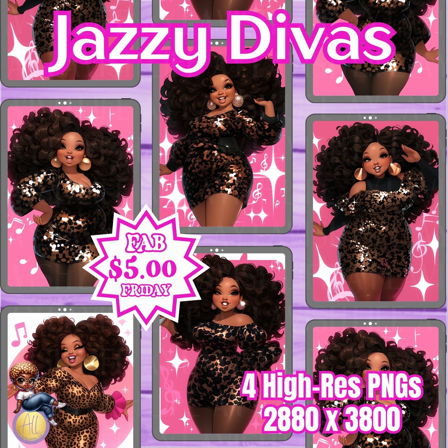 Jazzy Divas Journal Cover Bundle | F5F1025-4