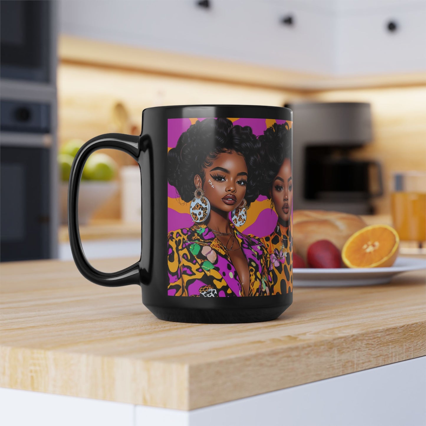 Purple Safari Chic Fashion 15 oz. Mug