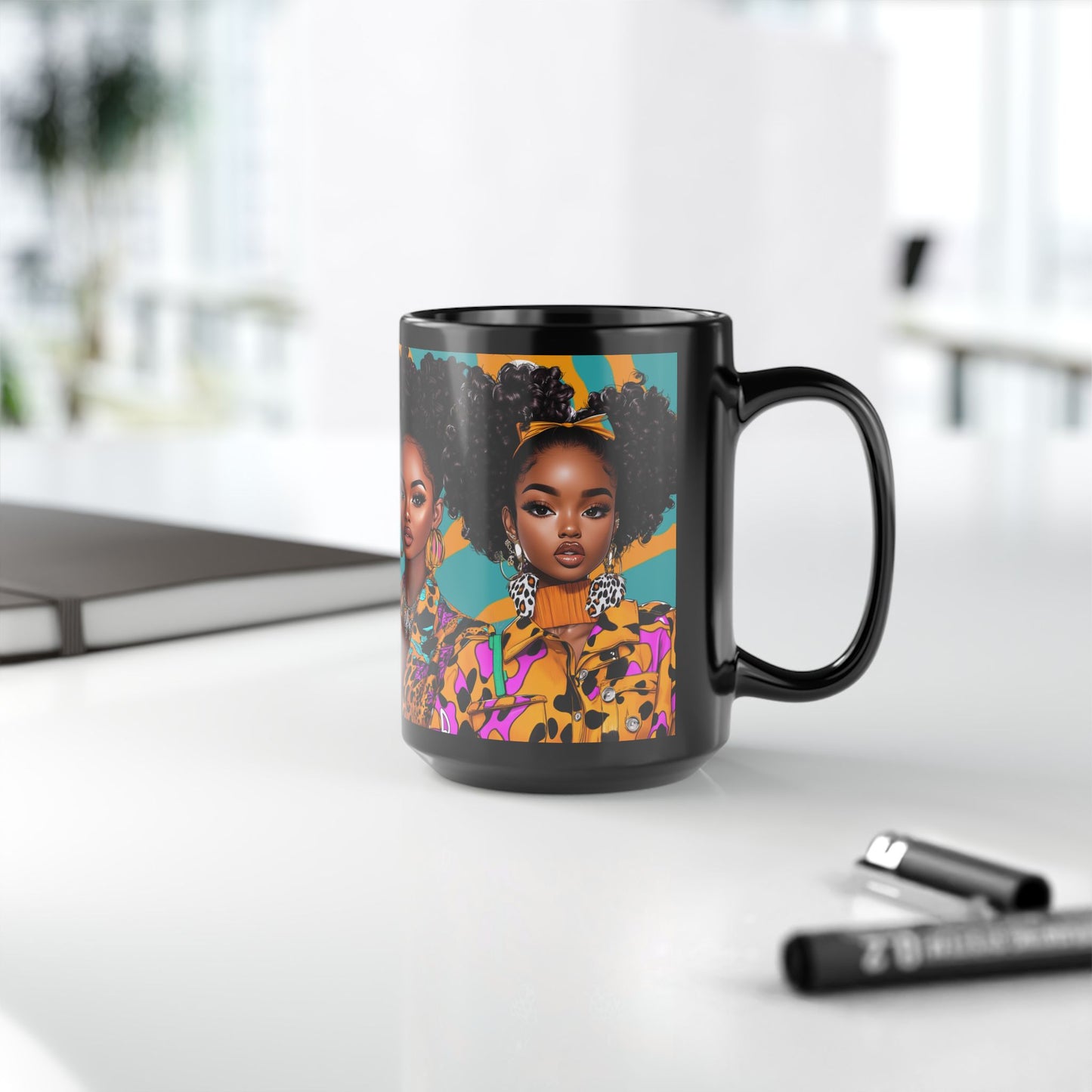 Turquoise Safari Chic Fashion Mug (15 oz.)