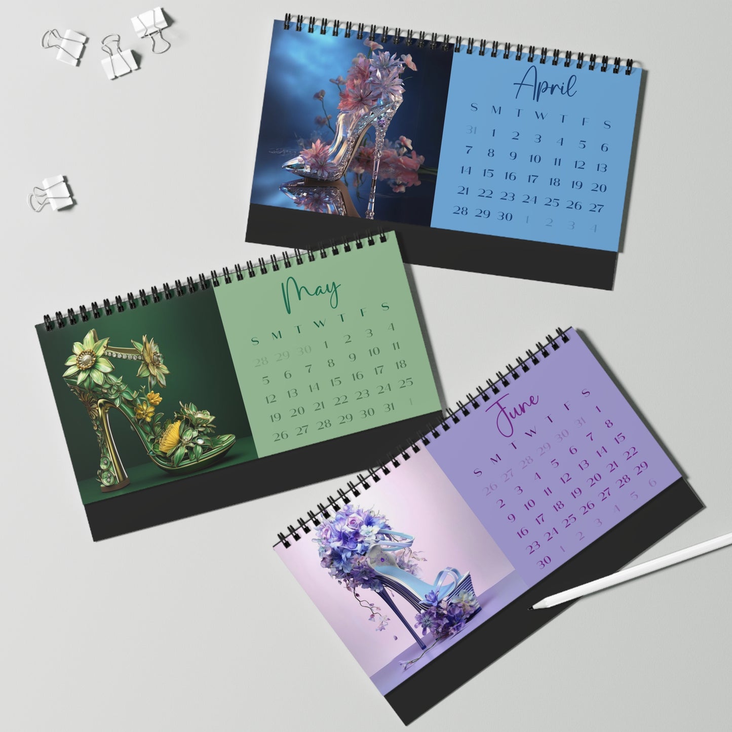 Floral Fantasy Desktop Calendar