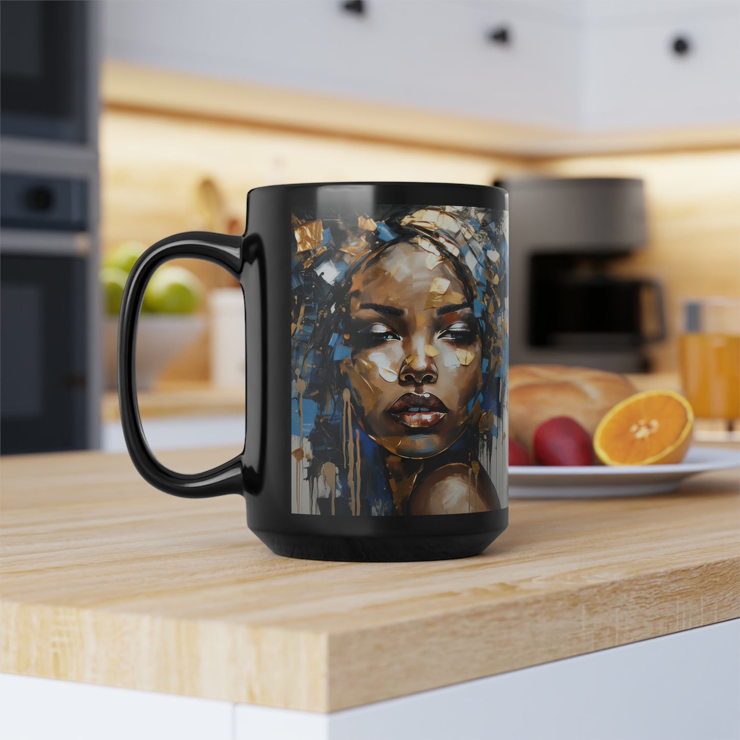 Abstract in Blue Mug, 15oz