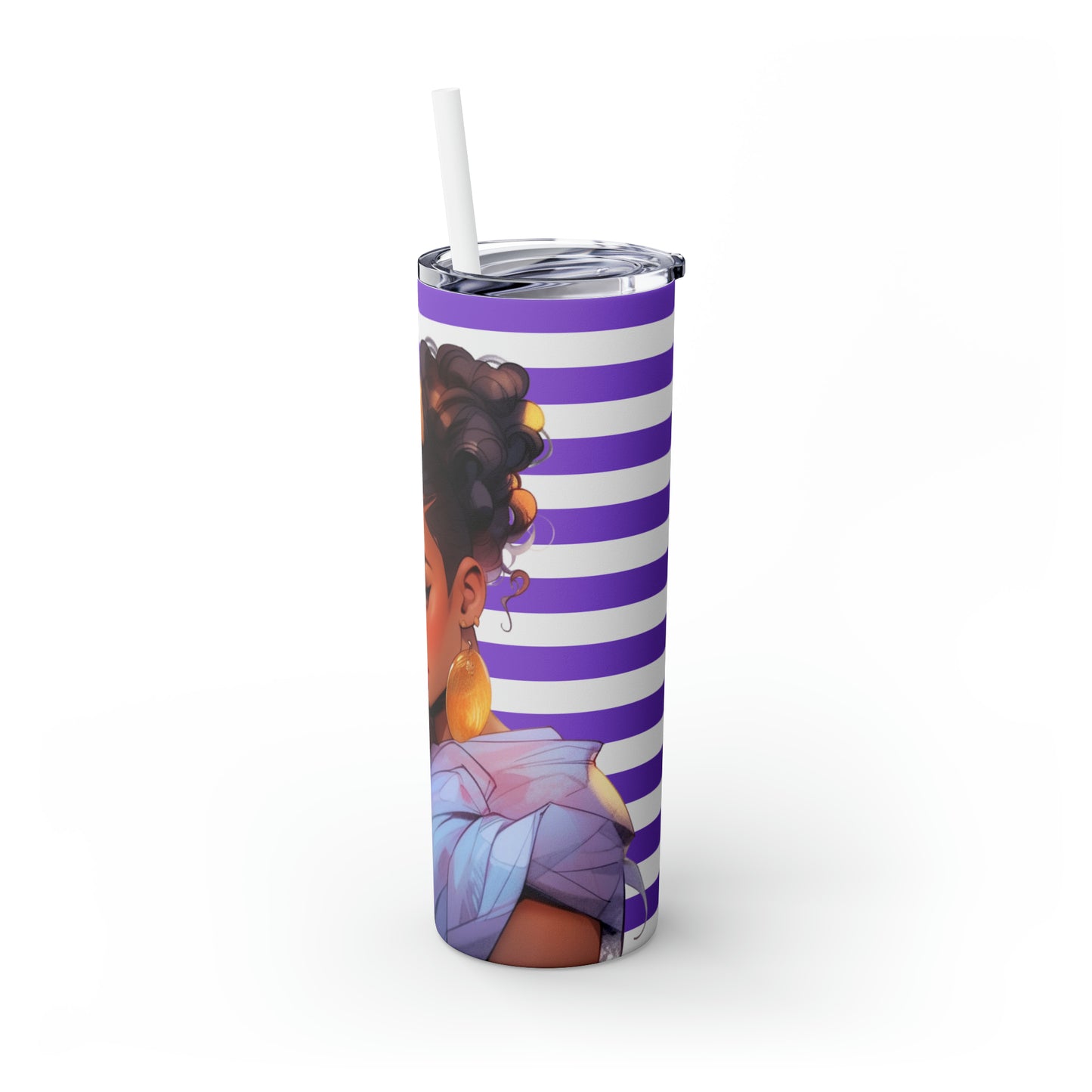 Lavender Beauty 20oz. Skinny Tumbler with Straw