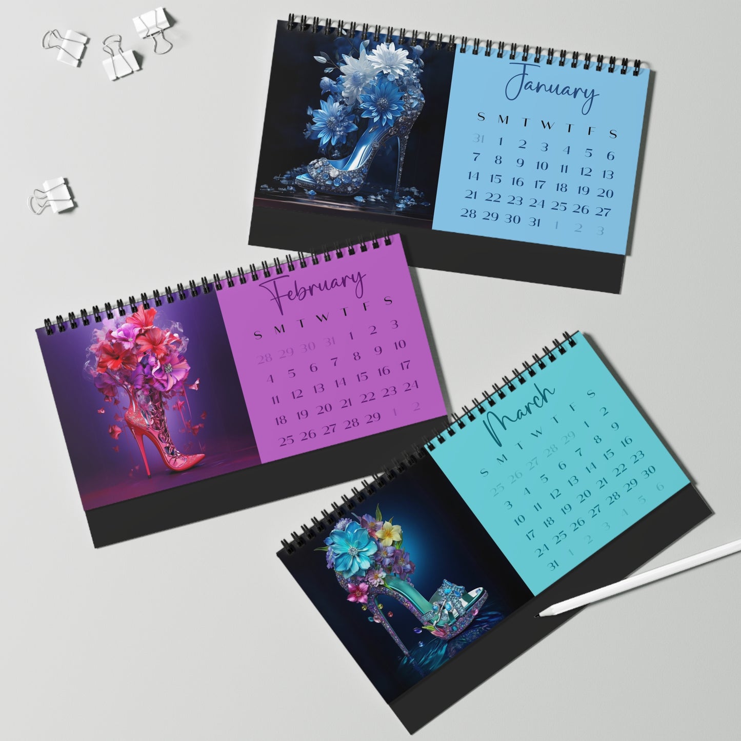 Floral Fantasy Desktop Calendar