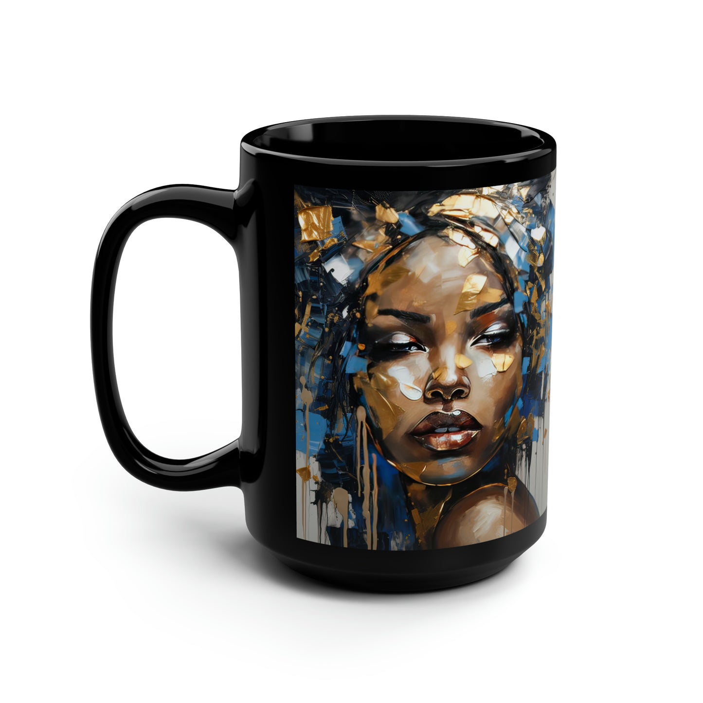 Abstract in Blue Mug, 15oz