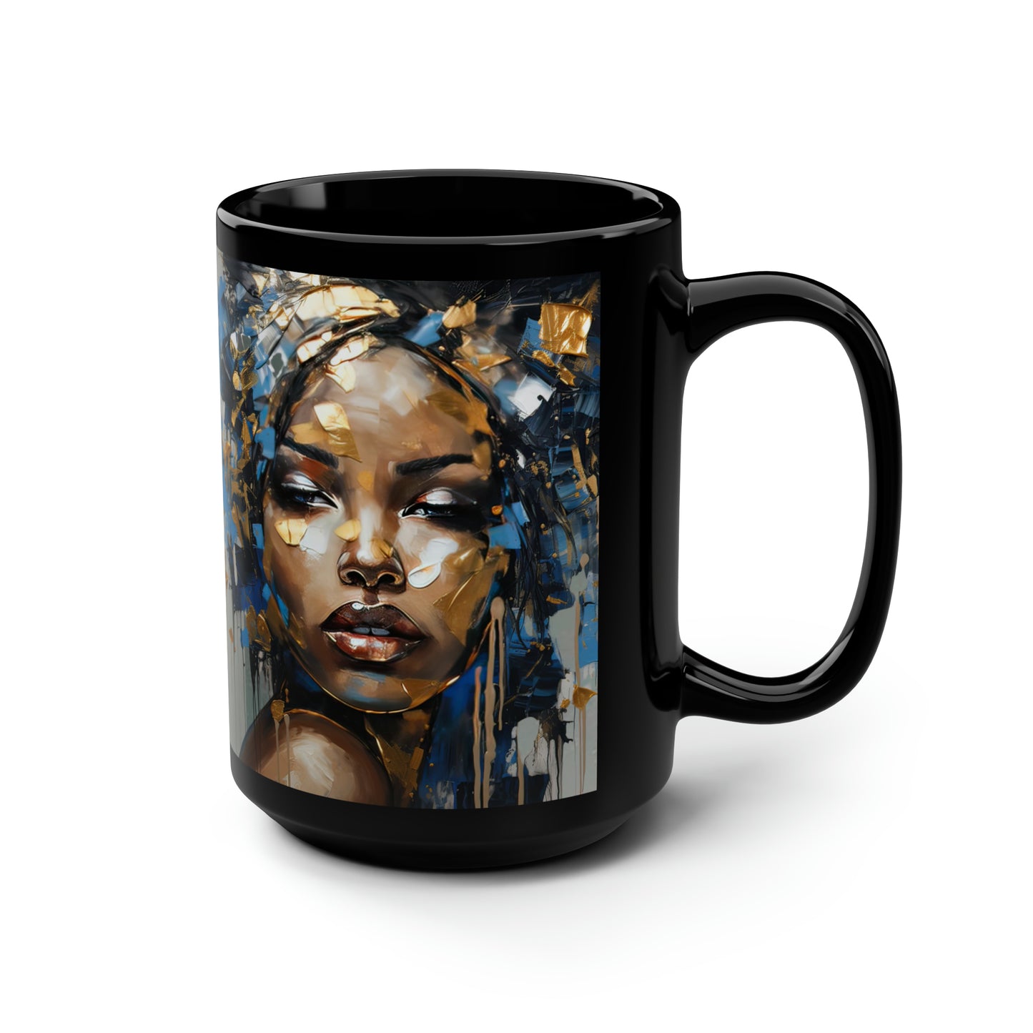 Abstract in Blue Mug, 15oz