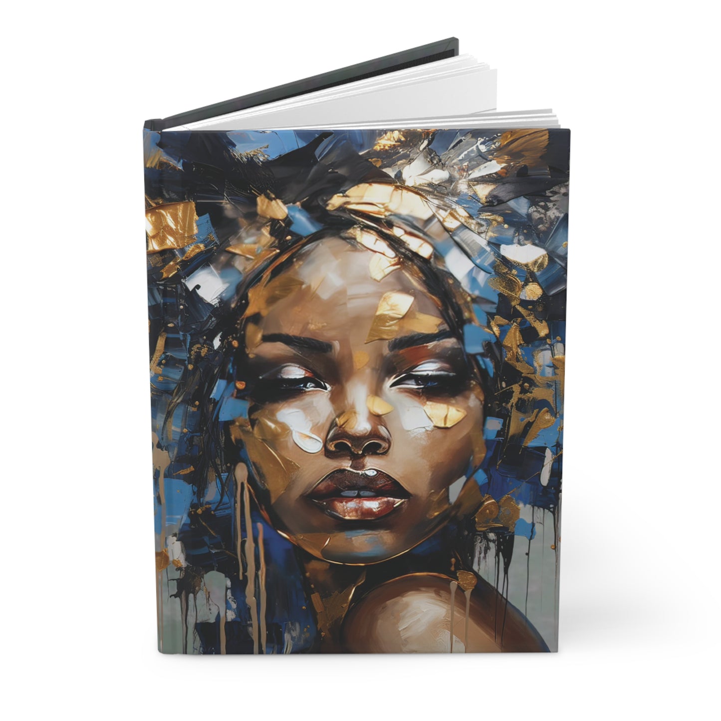 Abstract in Blue Hardcover Journal